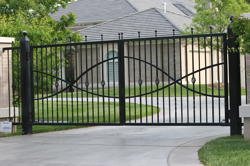 AmeriFence Corporation Madison, Wisconsin - Custom Gates, 1307 Estate gate with Jesus fish