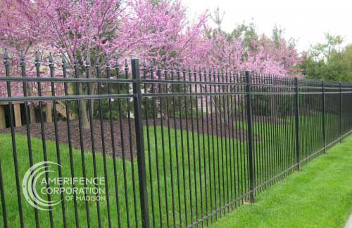 Madison Fence Contractor ornamental custom metals decorative rail picket posts powder coating Montage Aegis Echelon Stalwart Ameristar Fortress Forester Beta Guardiar Master Halco Stephens Pipe Jamieson security quad flare spear flat top flore deliss iron steel aluminum commercial industrial classic majestic genesis warrior  panels posts caps rails prices