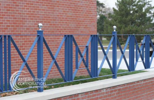 Madison Fence Company design custom metal gates manufacturing screening railings media blasting wet coat application powder coating