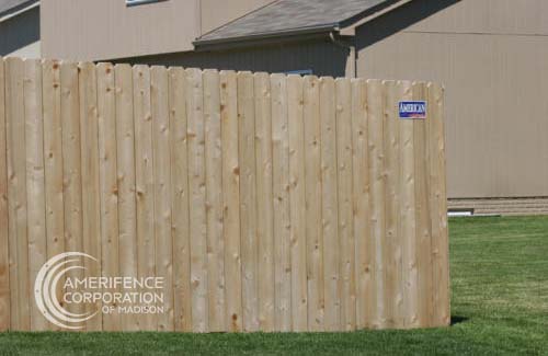 Madison Fence Contractor commercial cedar western red cedar treated pine white red yellow CCA  ACQ2 incense fir 2x4 1x6 2" x 4"  1" x 6"  nails stain solid privacy picket scalloped board on board shadow box pickets rails posts installation panels post caps modern horizontal backyard front yard ranch gate garden diy split rail house lattice old rustic vertical metal post picket dog ear contemporary custom