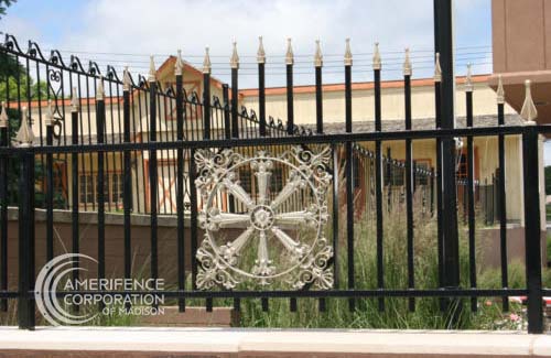 Fence Company Madison, WI ornamental custom metals decorative rail picket posts powder coating Montage Aegis Echelon Stalwart Ameristar Fortress Forester Beta Guardiar Master Halco Stephens Pipe Jamieson security quad flare spear flat top flore deliss iron steel aluminum commercial industrial classic majestic genesis warrior  panels posts caps rails prices Fence Contractor Madison, WI