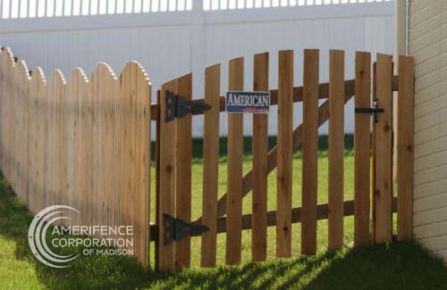 Madison fencing company residential fence contractors Madison, Wisconsin wood fencing cedar western red cedar treated pine white red yellow CCA  ACQ2 incense fir 2x4 1x6 2" x 4"  1" x 6"  nails stain solid privacy picket scalloped board on board shadow box pickets rails posts installation panels post caps modern horizontal backyard front yard ranch gate garden diy split rail house lattice old rustic vertical metal post picket dog ear contemporary custom